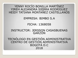 Cartilla Empresa Bimbo S A