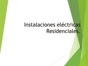 Presentación De Instalaciones Eléctricas Residenciales