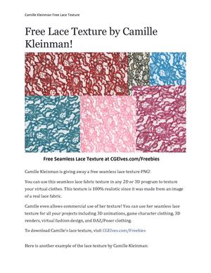 Camille Kleinman Free Lace Texture