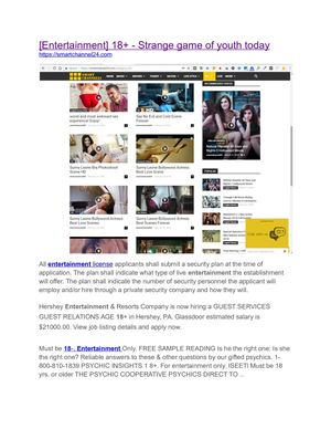 18+ Entertainment website