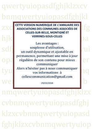 Annuaire Des Associations 29 03 2018