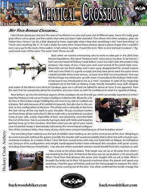 Bwb 29 Hickory Creek Bench Review