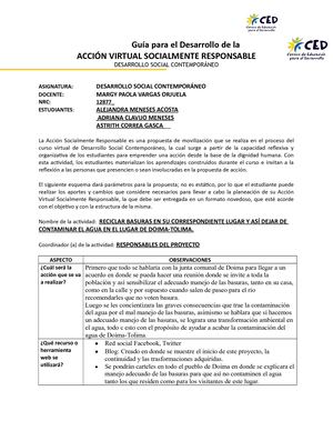 Acción Virtual Socialmente responsable
