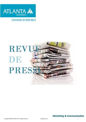 Revue De Presse Du 30 Mars 2018