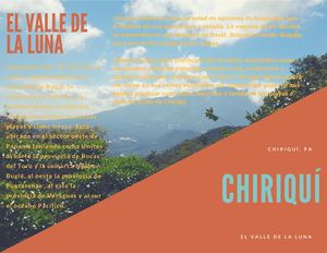 Folleto Turistico Chiriquí