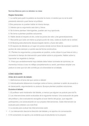 Normas De Debate