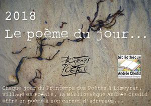 Le Poème Du Jour Printemps des poètes 2018