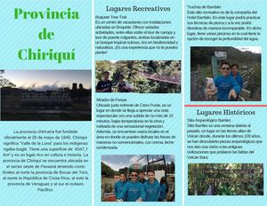 Folleto Turístico - Provincia de Chiriquí