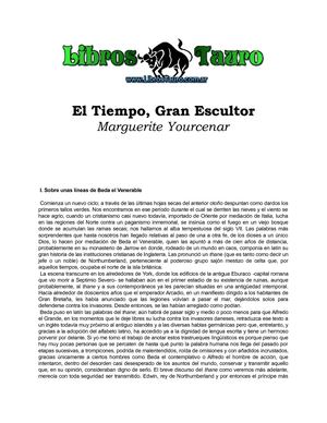 Yourcenar, Marguerite - El Tiempo, Gran Escultor