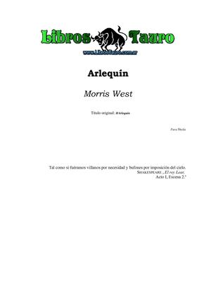 West, Morris - Arlequin