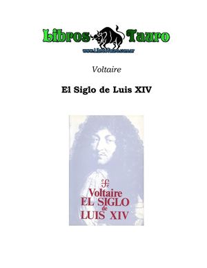 Voltaire - El Siglo De Luis XIV