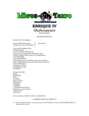 Shakespeare, William - Enrique IV