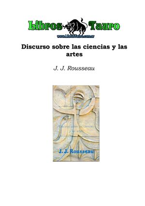 Rousseau, Jean Jacques - Discurso Sobre Las Ciencias Y Las Artes
