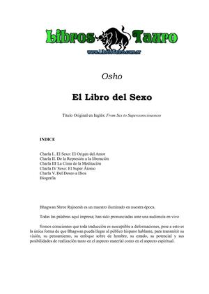 Osho - El Libro Del Sexo