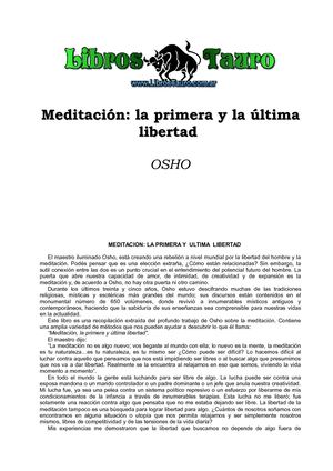 Osho - Meditacion