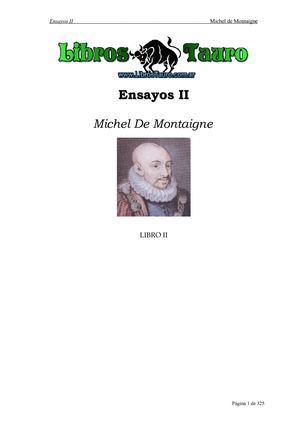 Montaigne, Michel De - Ensayos 2