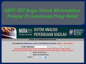 Saps Ibu Bapa Untuk Meletakkan Pelajar Di Landasan Yang Betul