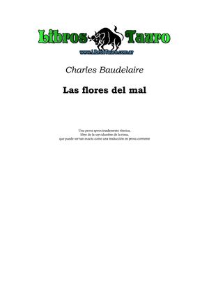 Baudelaire, Charles - Las Flores Del Mal