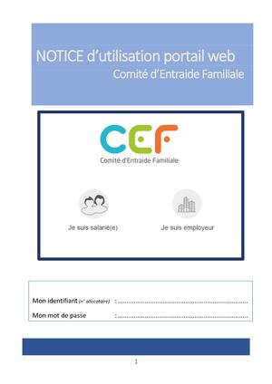 Notice d'utilisation du portail web