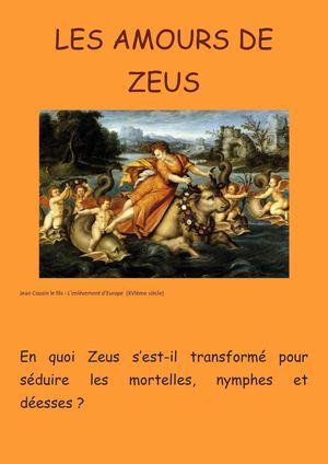 Livre Numérique Amours De Zeus
