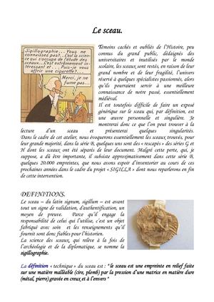 Lire un sceau médiéval