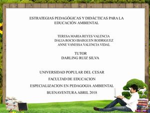 ESTRATEGIAS PEDAGÓGICAS Y DIDÁCTICAS PARA LA EDUCACIÓN AMBIENTAL