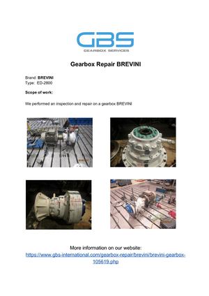 Gearbox Repair BREVINI
