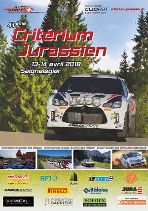 41ème Critérium Jurassien 2018 - Championnat suisse des rallyes