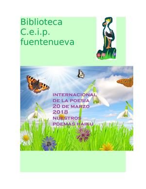 Día de la poesía. Haiku