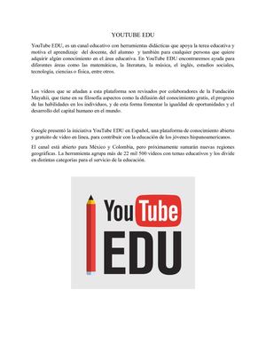 You Tube Edu