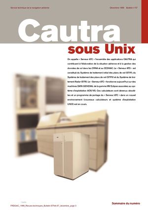 Bulletin STNA 1999 57 CAUTRA Sous UNIX