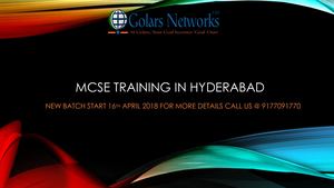 Mcse Training In Hyderabad | GolarsNetworks