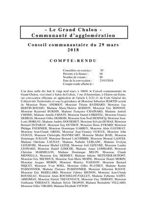 COMPTE RENDU 29 MARS