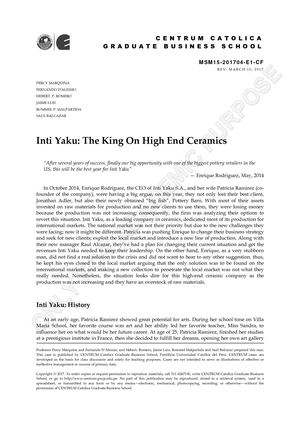 MSM15 201704 E1 CF Inti Yaku The King On High End Ceramics