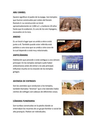 Diccionario Arte Egipcio