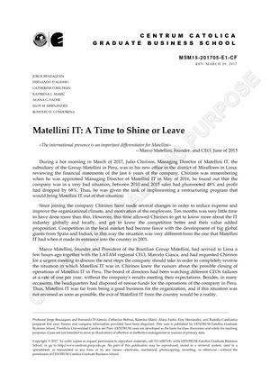 MSM15 201705 E1 CF Matellini It A Time To Shine Or Leave