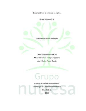 Nutresa Group Project