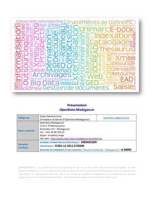 Presentation Open Data Madagascar