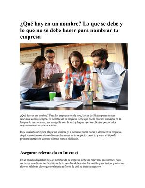 ¿Qué hay en un nombre? Lo que se debe y lo que no se debe hacer para nombrar tu empresa