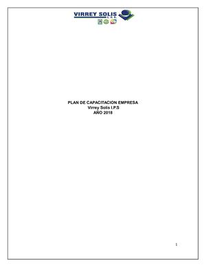 Modelo Plan De Capacitaciones Virrey Solis