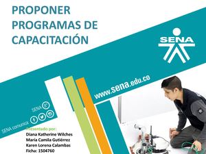 PROPONER PROGRAMAS DE CAPACITACIÓN