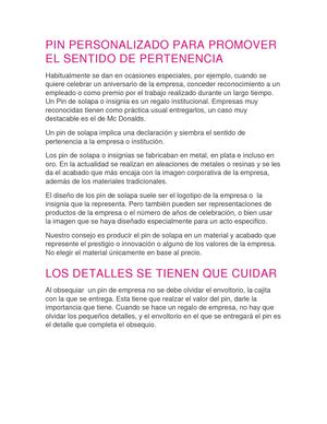 Pin Personalizado Para Promover El Sentido De Pertenencia