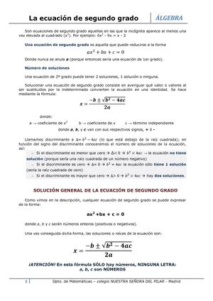 Concepto De Ecu De Segundo Grado