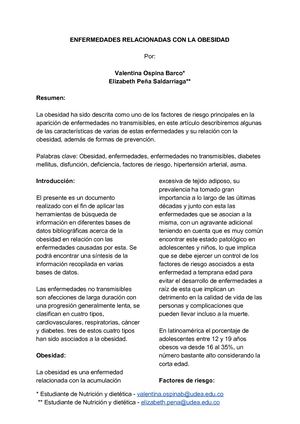 Enfermedades relacionadas con la obesidad