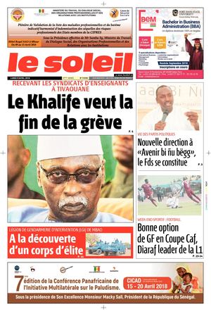 Edition Du 9 Avril 2018
