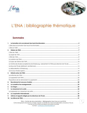 Biblio Ena par Themes 2018