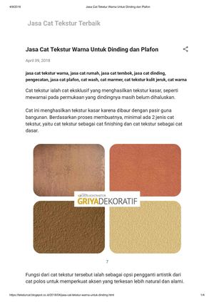 Jasa Cat Tekstur Warna Untuk Dinding Dan Plafon