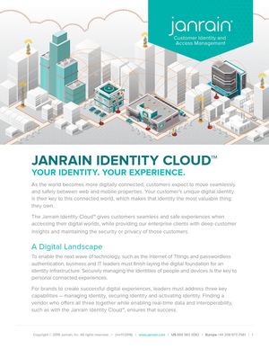 Janrain Identity Cloud for identity management
