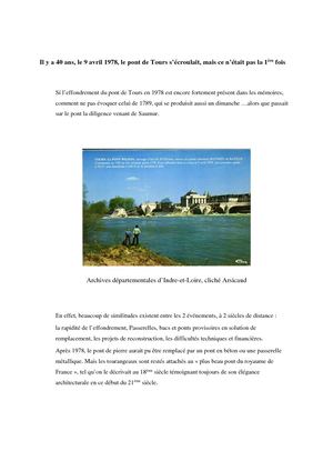 Effondrement du Pont de Tours (9 avril 1978)
