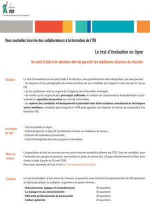Test ITB Note Aux Candidats